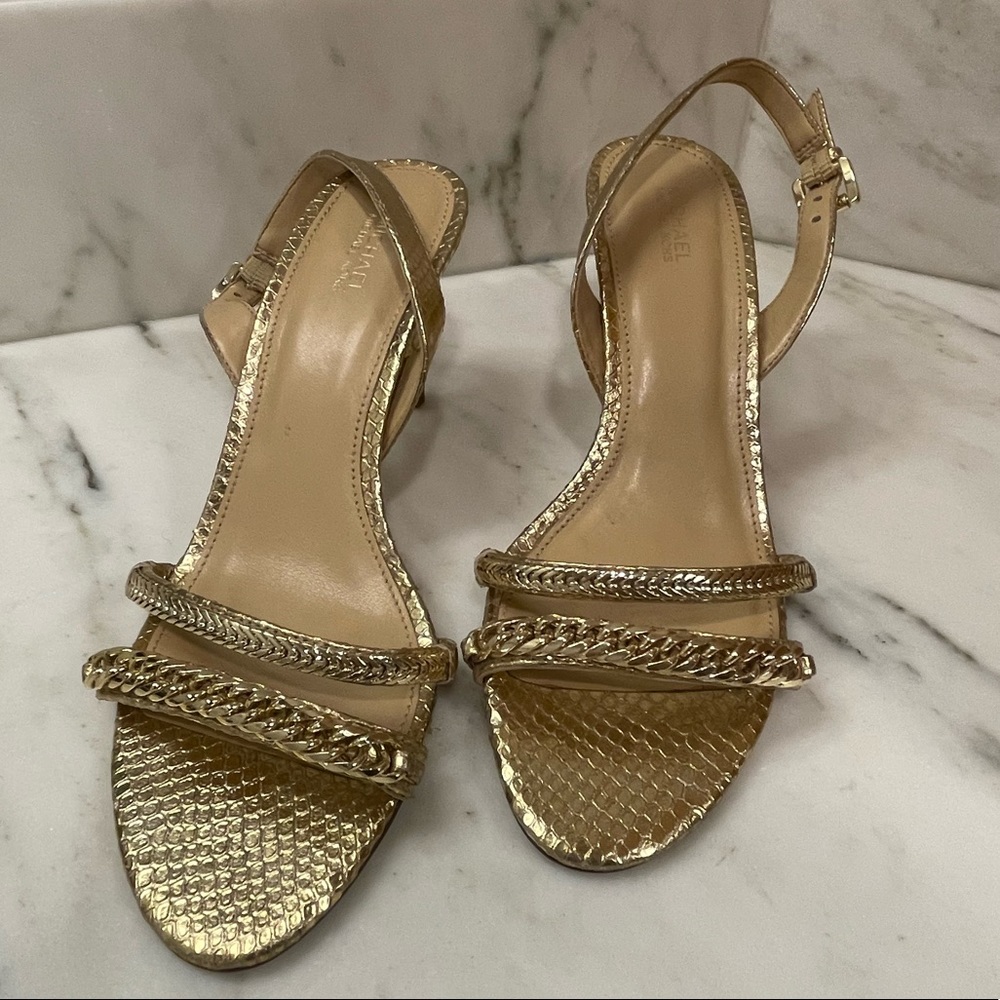 MICHAEL Michael Kors Gold Heels